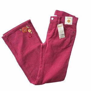 NWT Gymboree Fairy Wishes Pink Embroidered Flowers Corduroy Cords Pants Girls 12